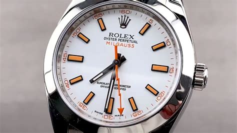 rolex milgauss 116400 white dial|rolex oyster milgauss price.